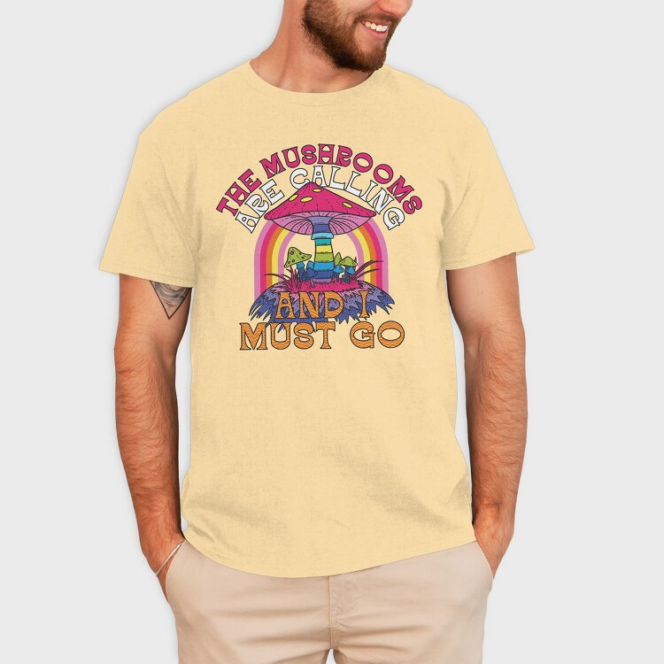 Mushroom Rainbow Call, Tricou Barbati (Unisex)