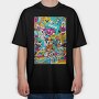 Colorful Chaos Crew, Tricou Oversize Barbati (Unisex)
