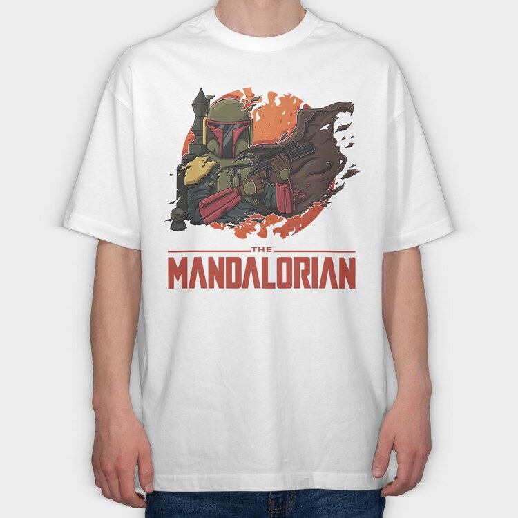 Mandalorian Warrior, Tricou Oversize Barbati (Unisex)