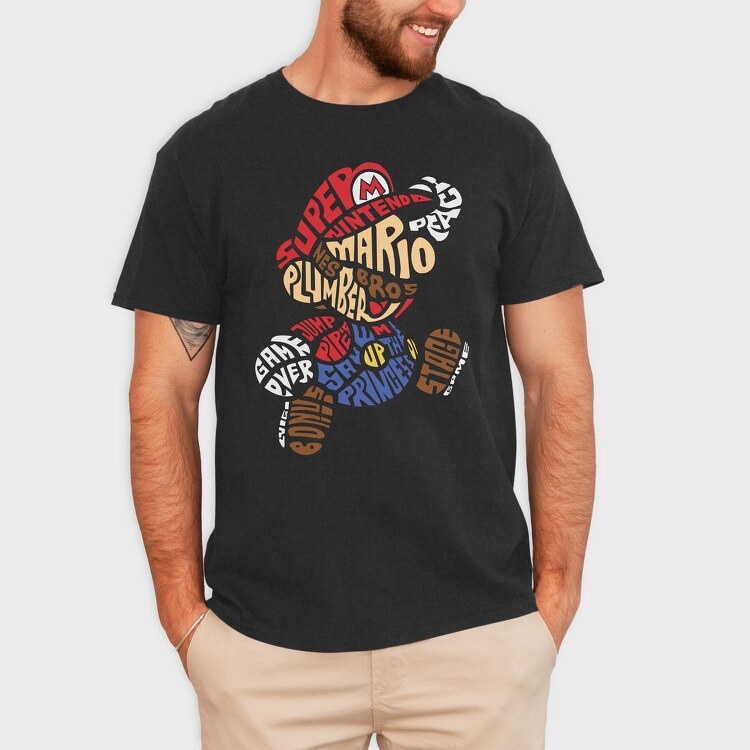 Mario Bros Adventure, Tricou Barbati (Unisex)