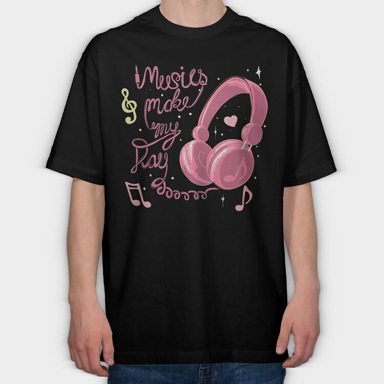 Music Maker Vibes, Tricou Oversize Barbati (Unisex)