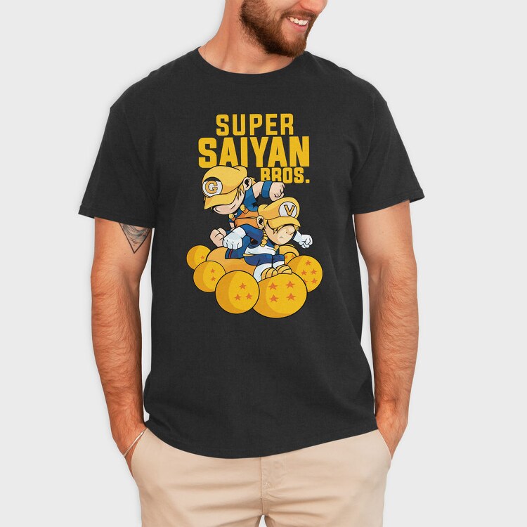 Saiyan Bros Gold, Tricou Barbati (Unisex)