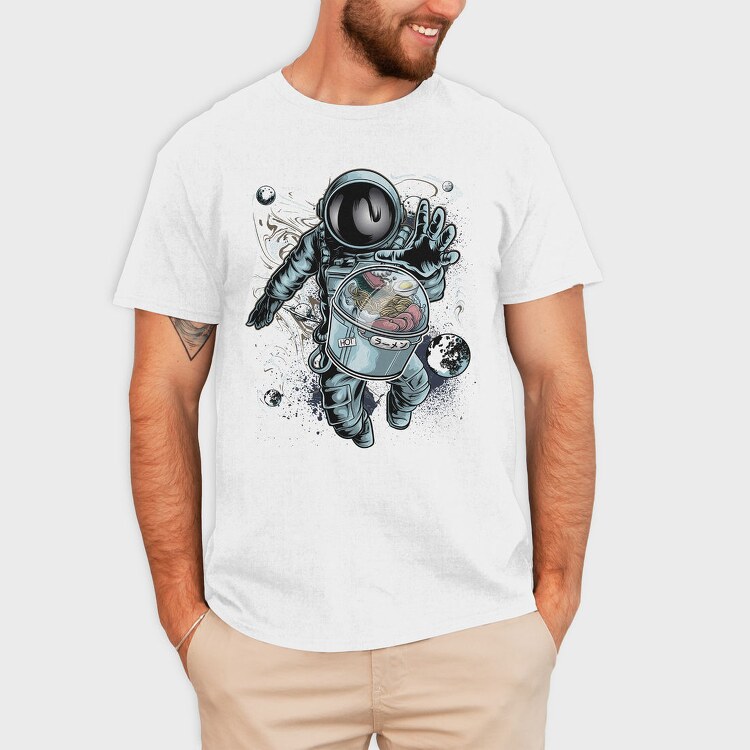 Space Ramen Astronaut, Tricou Barbati (Unisex)