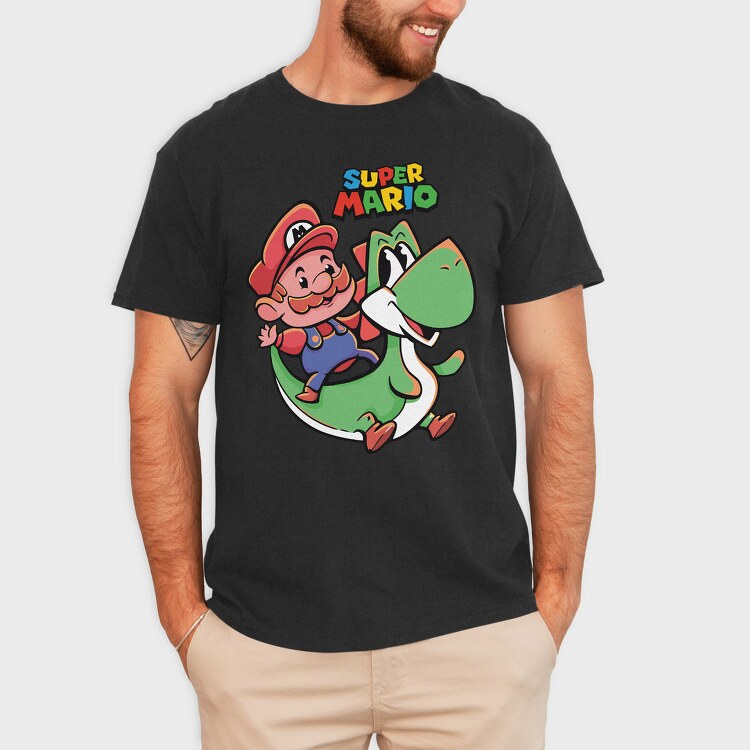 Mario Mushroom Quest, Tricou Barbati (Unisex)
