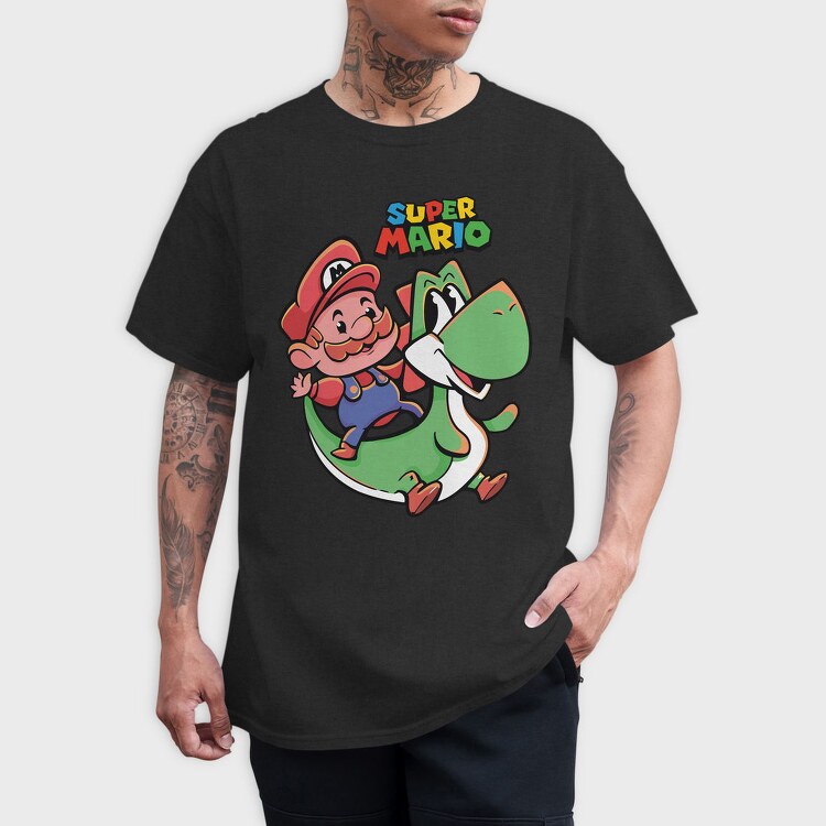 Mario Mushroom Quest, Tricou Barbati (Unisex)