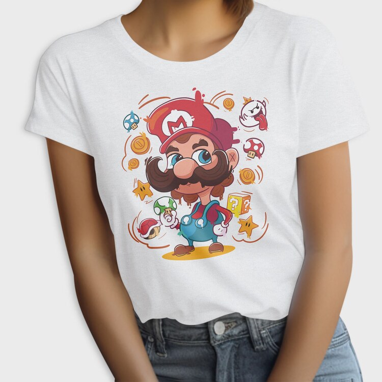 Mario Mustache Madness, Tricou Femei