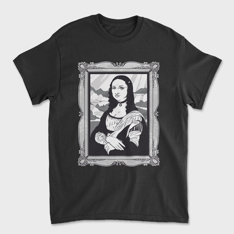 Gothic Mona Lisa, Tricou Barbati (Unisex)