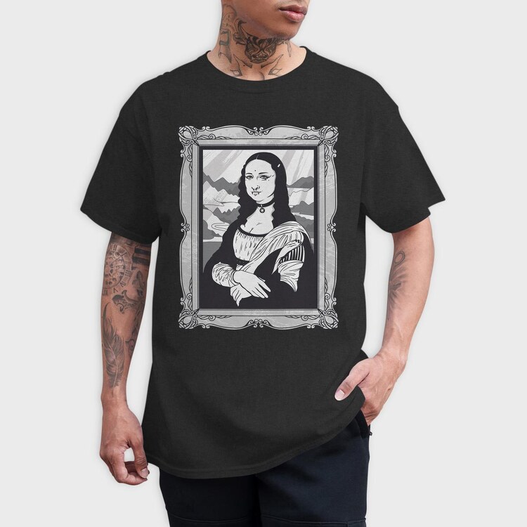 Gothic Mona Lisa, Tricou Barbati (Unisex)