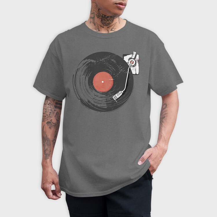 Vinyl Record, Tricou Barbati (Unisex)