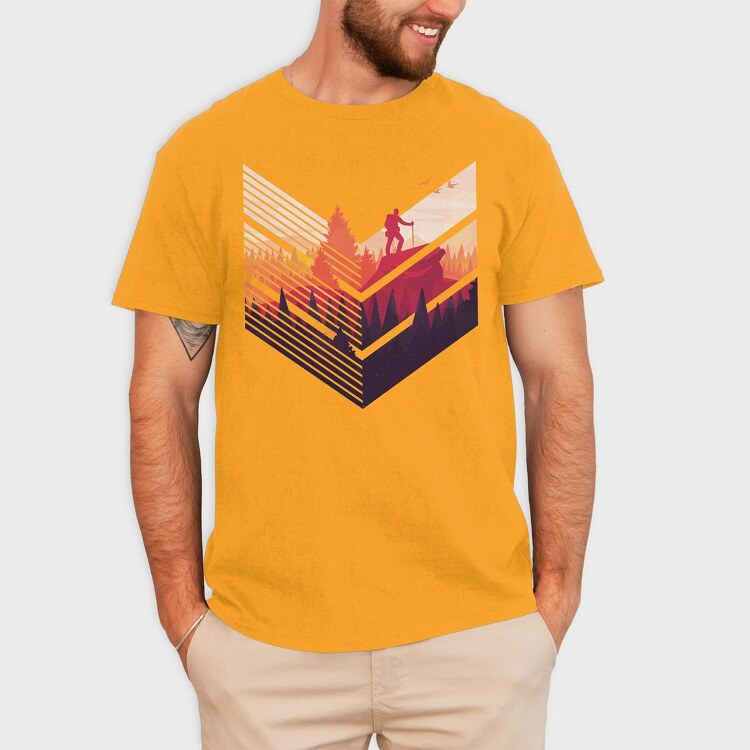 Geometric Forest, Tricou Barbati (Unisex)