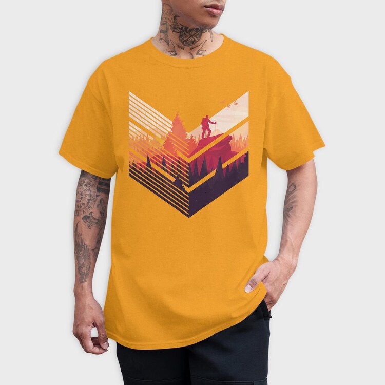 Geometric Forest, Tricou Barbati (Unisex)