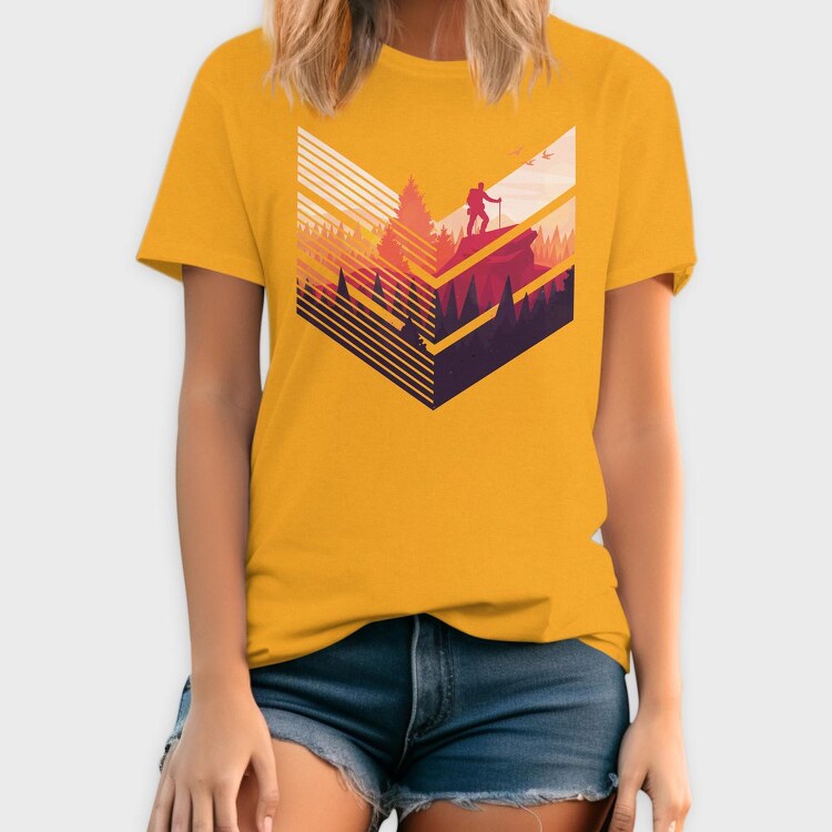 Geometric Forest, Tricou Barbati (Unisex)