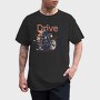 MotorcycleArt RetroStyle, Tricou Barbati (Unisex)