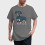 Dachshund, Tricou Barbati (Unisex)