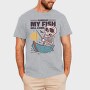 Skeleton Fishing, Tricou Barbati (Unisex)