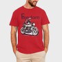 Freedom on Wheels Motorcycle Retro, Tricou Barbati (Unisex)