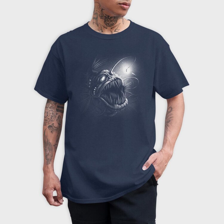 Angler Fish Deep Sea, Tricou Barbati (Unisex)
