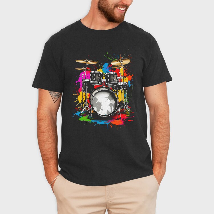Drummer Set Colorful, Tricou Barbati (Unisex)