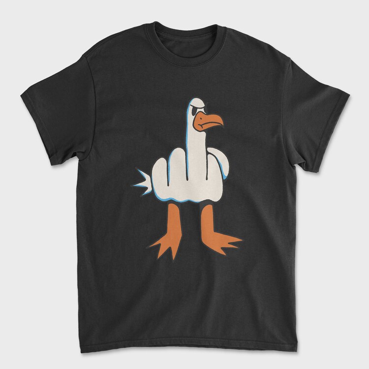 Middle Finger Seagull, Tricou Barbati (Unisex)