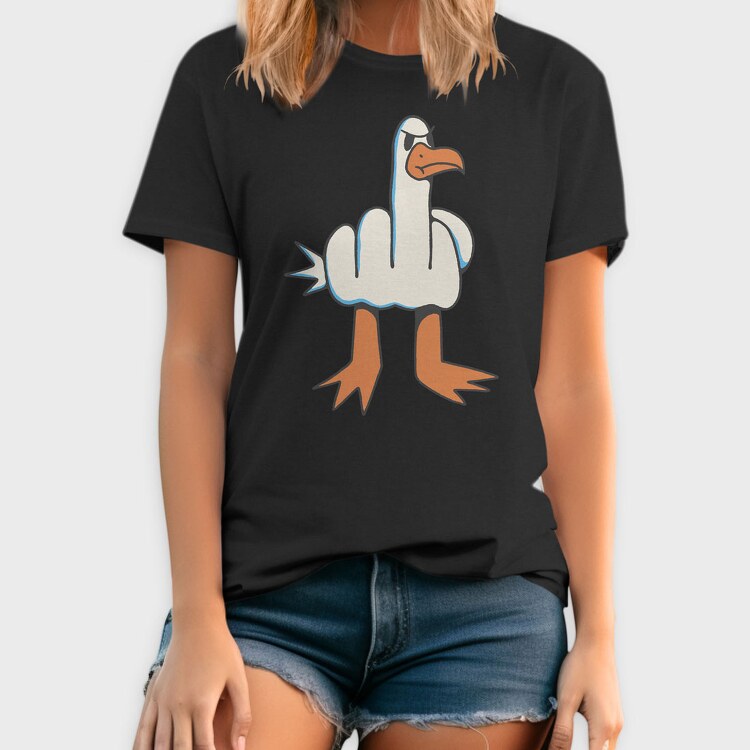 Middle Finger Seagull, Tricou Barbati (Unisex)