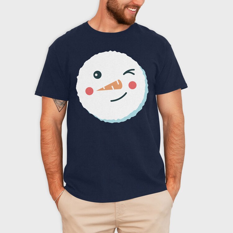 Christmas Snowman Faces 6, Tricou Barbati (Unisex)