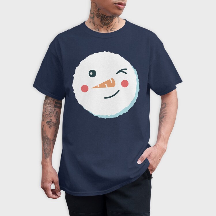 Christmas Snowman Faces 6, Tricou Barbati (Unisex)