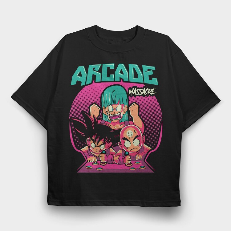 Arcade Massacre Warriors, Tricou Oversize Barbati (Unisex)