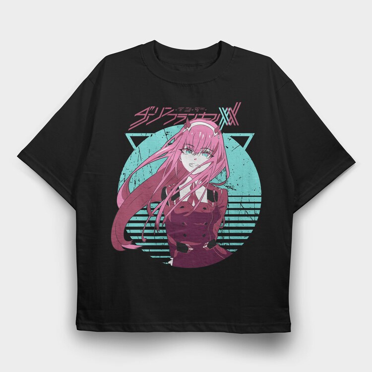 Cyberpunk Anime Girl, Tricou Oversize Barbati (Unisex)