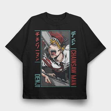 Denji Chainsaw Roar, Tricou Oversize Barbati (Unisex)