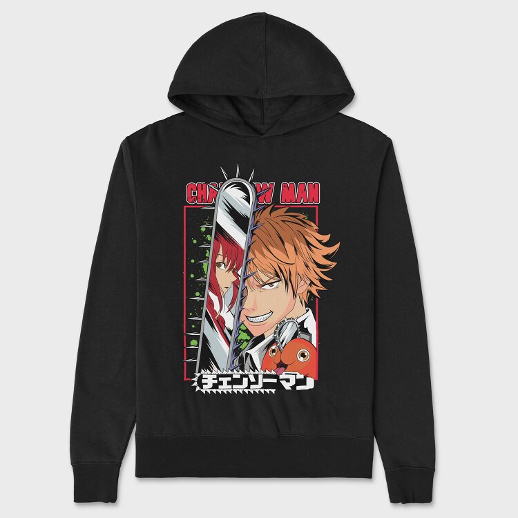 Denji Glow Street, Hanorac Oversize Barbati (Unisex)