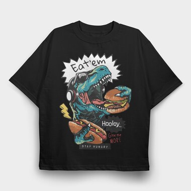 Dino Munch Munchies, Tricou Oversize Barbati (Unisex)