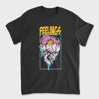 Donut Skull Feelings, Tricou Barbati (Unisex)