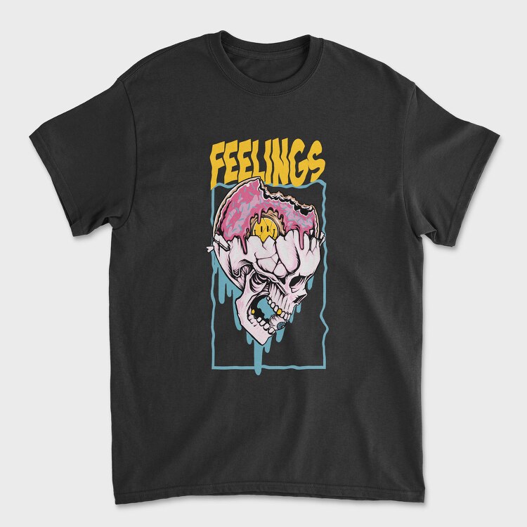 Donut Skull Feelings, Tricou Barbati (Unisex)