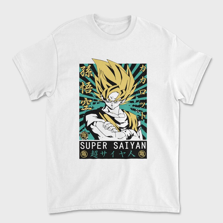 Dragon Ball Energy Flow, Tricou Barbati (Unisex)