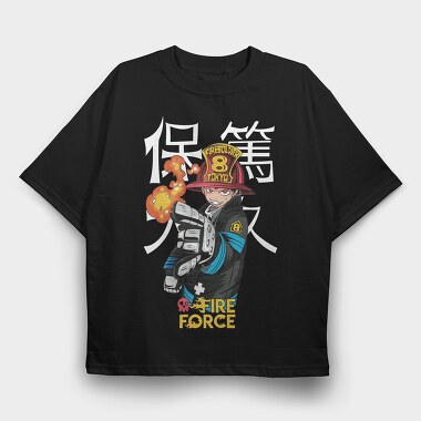 Fire Soldier Force, Tricou Oversize Barbati (Unisex)