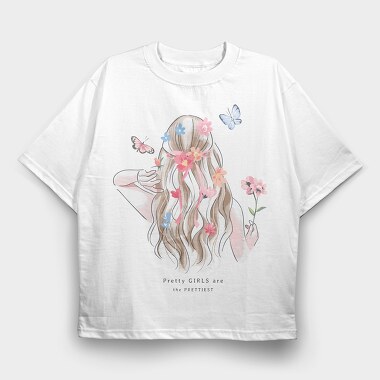 Floral Butterfly Dreams, Tricou Oversize Barbati (Unisex)