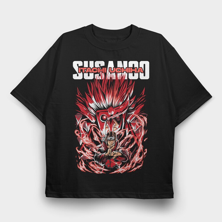 Itachis Susanoo Flame, Tricou Oversize Barbati (Unisex)