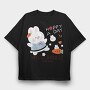 Happy Rabbit Carrot, Tricou Oversize Barbati (Unisex)