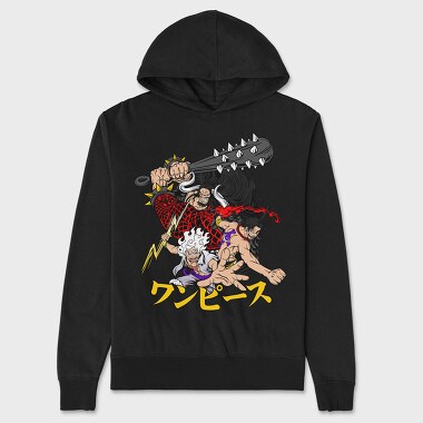 Luffy Ace Kaido, Hanorac Oversize Barbati (Unisex)