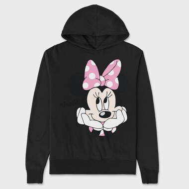 Minnie Mouse Bow Tie, Hanorac Oversize Barbati (Unisex)