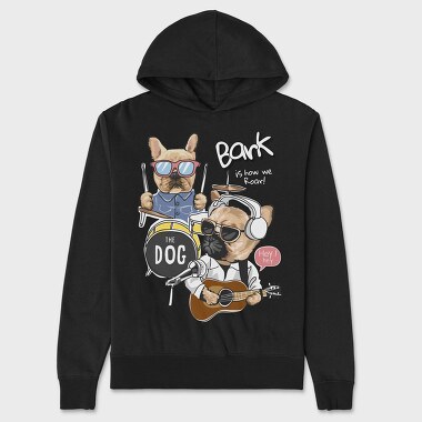 Rockin Pup Band Tee, Hanorac Oversize Barbati (Unisex)