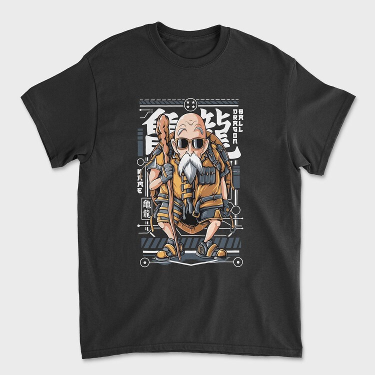 Roshi Cyberpunk Warrior, Tricou Barbati (Unisex)