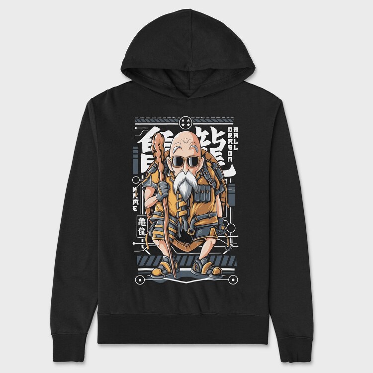 Roshi Cyberpunk Warrior, Hanorac Oversize Barbati (Unisex)