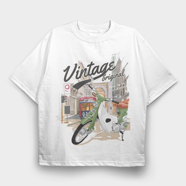 Vintage City Tour, Tricou Oversize Barbati (Unisex)