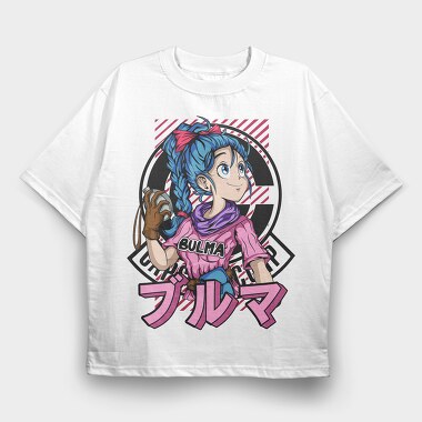 Bulma Anime Vibes, Tricou Oversize Barbati (Unisex)