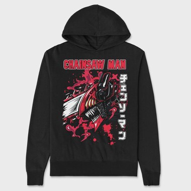 Chainsaw Man Edge Glow, Hanorac Oversize Barbati (Unisex)