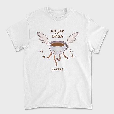Flying Coffee Angel, Tricou Barbati (Unisex)