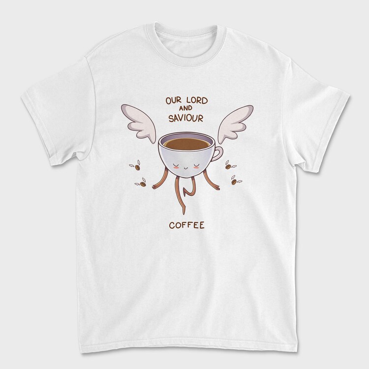 Flying Coffee Angel, Tricou Barbati (Unisex)
