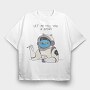 Space Cat Tales, Tricou Oversize Barbati (Unisex)