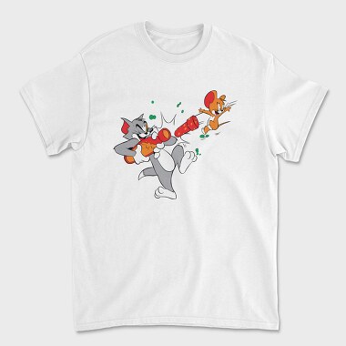 Tom And Jerry Night Rush, Tricou Barbati (Unisex)